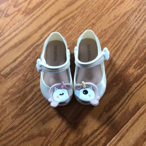 Mini Melissa Unicorn shoes size 6